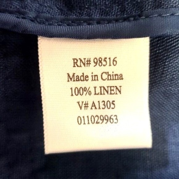 Coldwater Creek Linen Celebrate Your Spirit Size 12 Blue Button Front Jacket - Picture 12 of 16